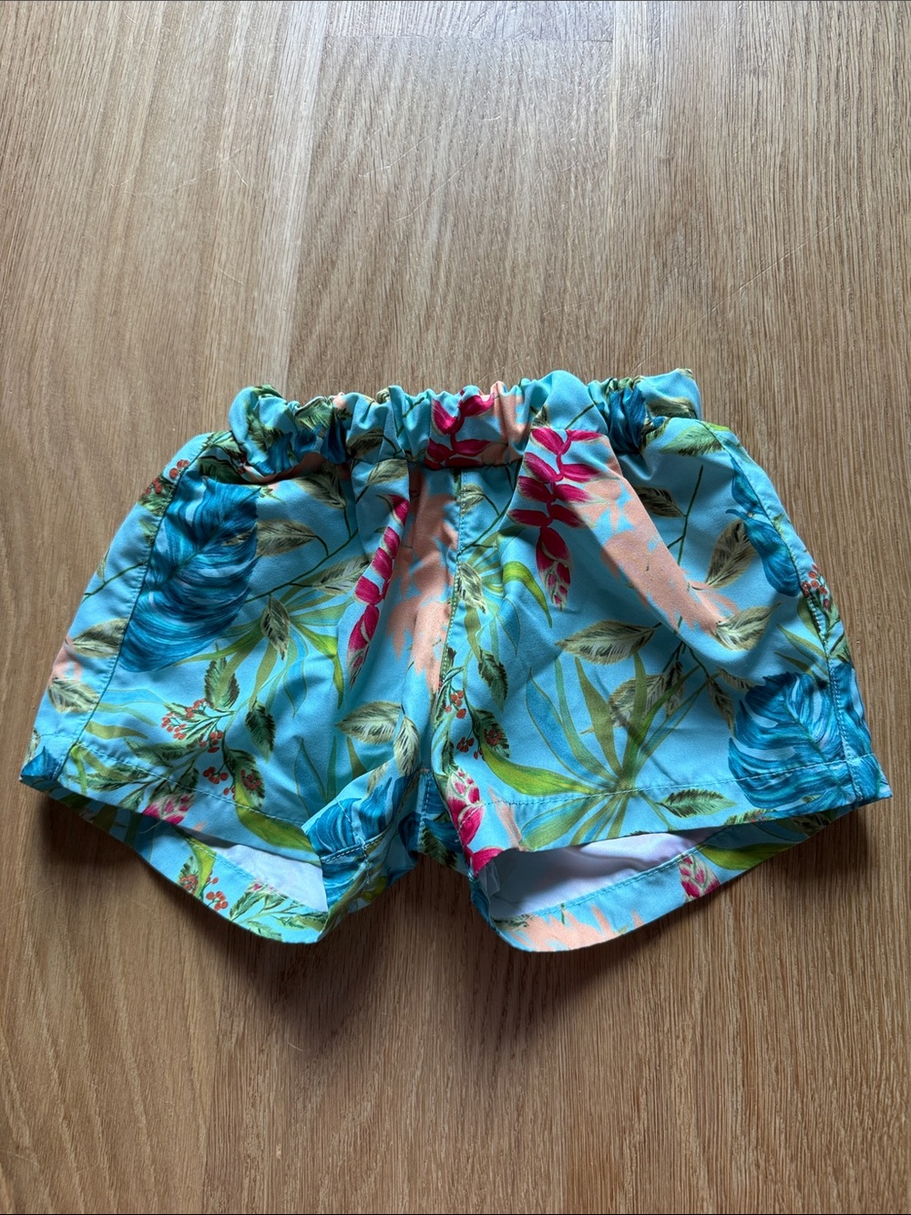 PatBO Kids Tropical Blue Floral Swim Trunks